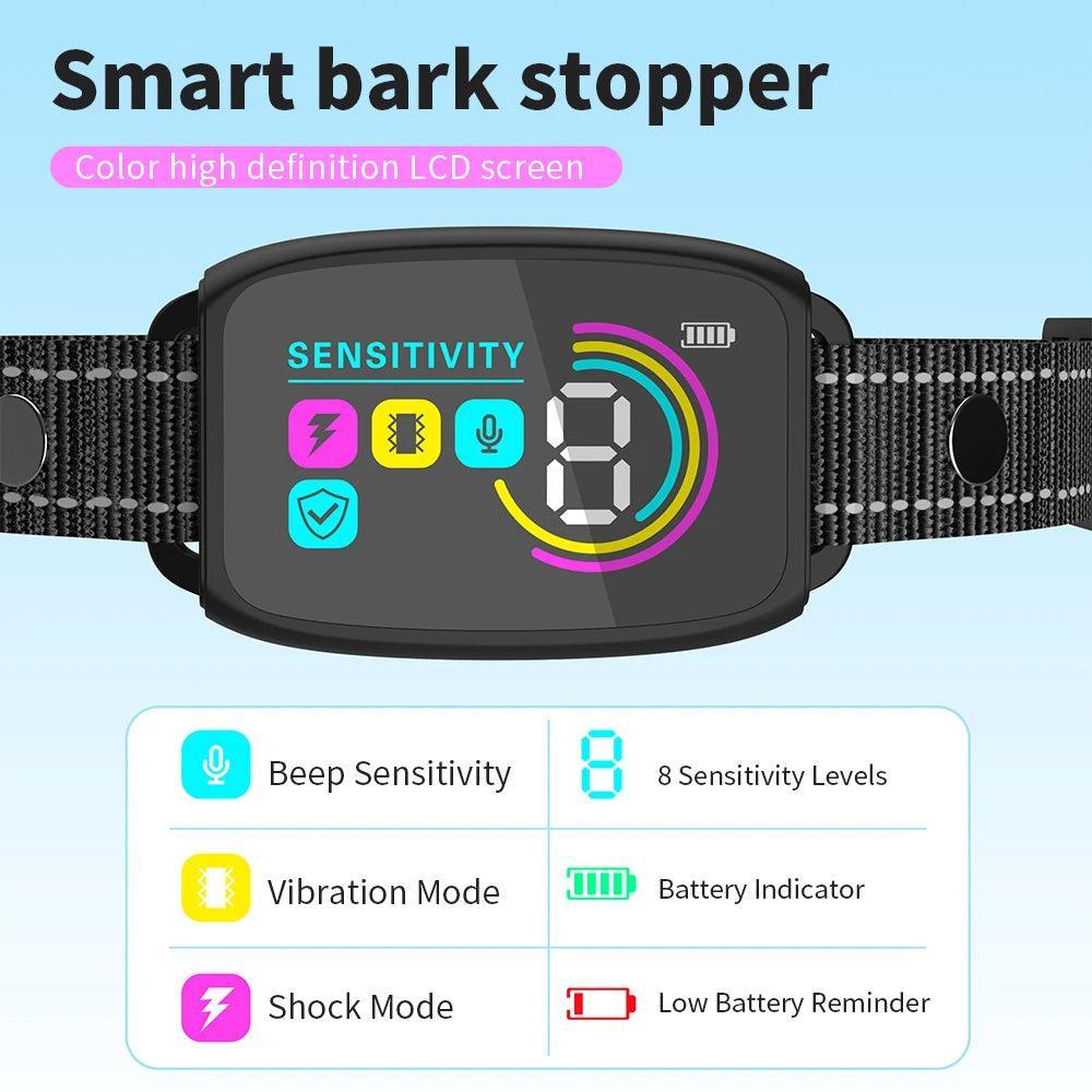 Collar Inteligente Recargable Antiladridos para Perros – Controla los Ladridos de Forma Eficaz y Segura 🐾🔇 - EliteMascotas