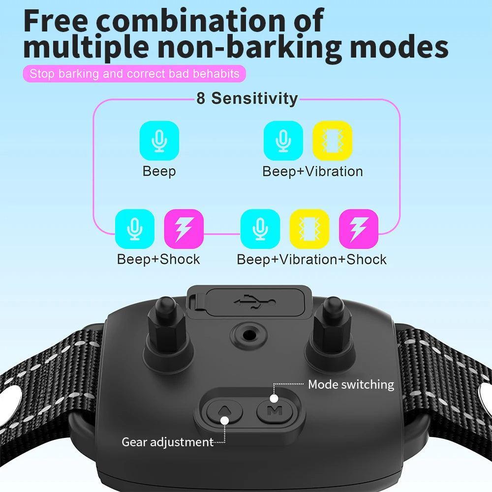 Collar Inteligente Recargable Antiladridos para Perros – Controla los Ladridos de Forma Eficaz y Segura 🐾🔇 - EliteMascotas