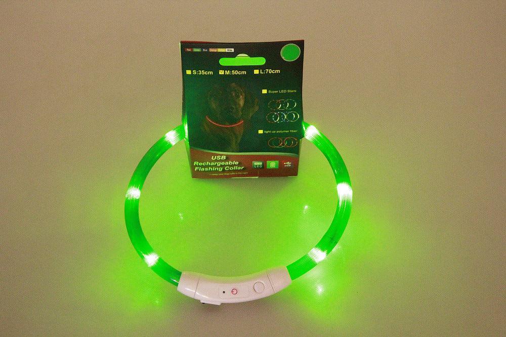 Collar de Seguridad Neón USB Recargable – Visibilidad y protección total en cada paseo nocturno 🌟🐾 - EliteMascotas