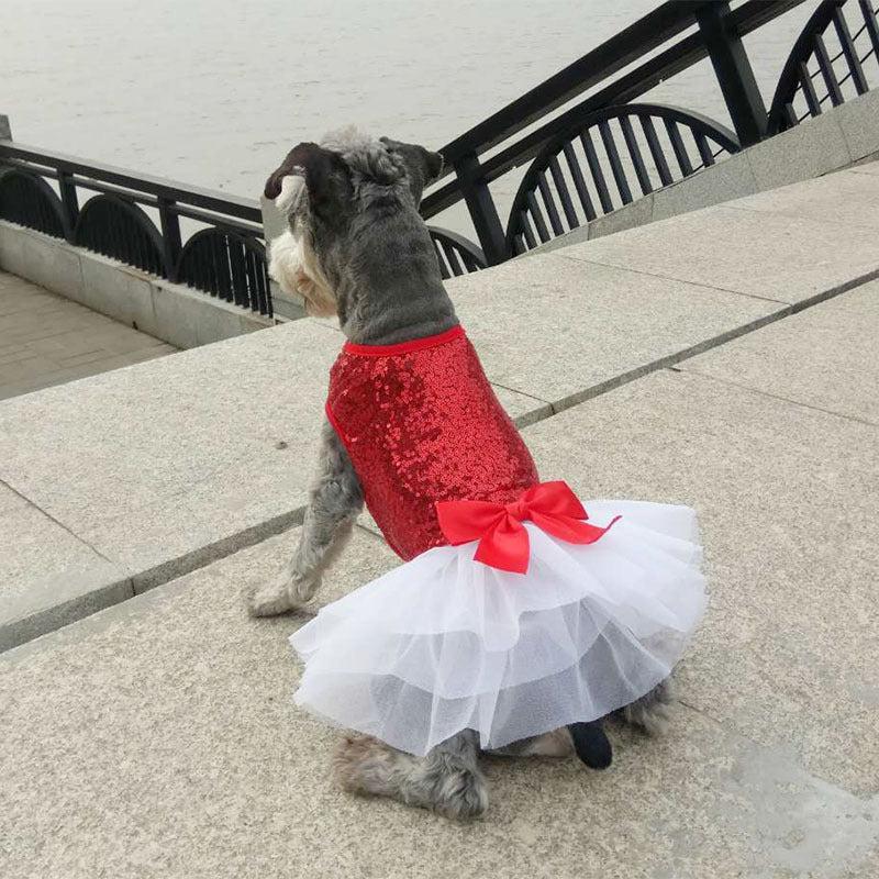 Falda Elegante con Lentejuelas para Mascotas – Glamour y estilo para tu compañero peludo ✨🐾 - EliteMascotas