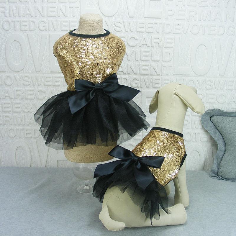 Falda Elegante con Lentejuelas para Mascotas – Glamour y estilo para tu compañero peludo ✨🐾 - EliteMascotas