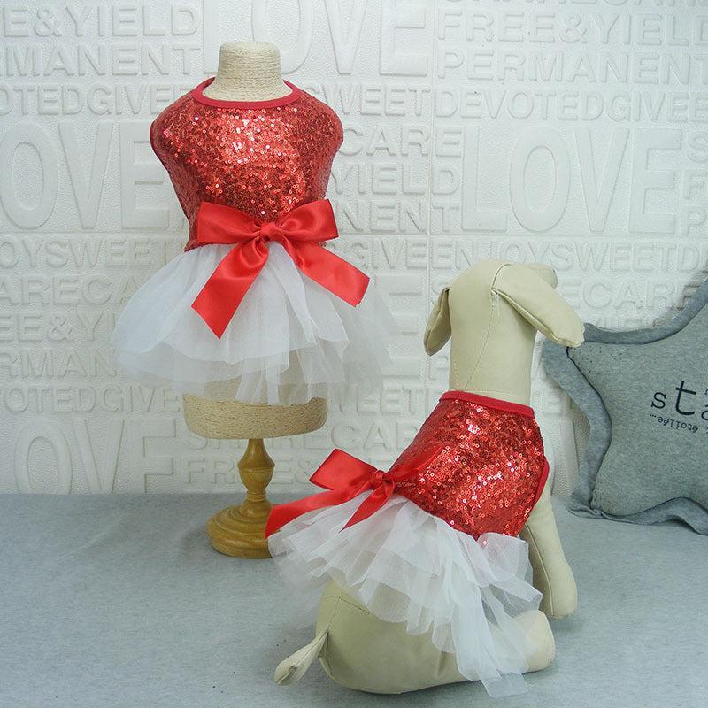 Falda Elegante con Lentejuelas para Mascotas – Glamour y estilo para tu compañero peludo ✨🐾 - EliteMascotas