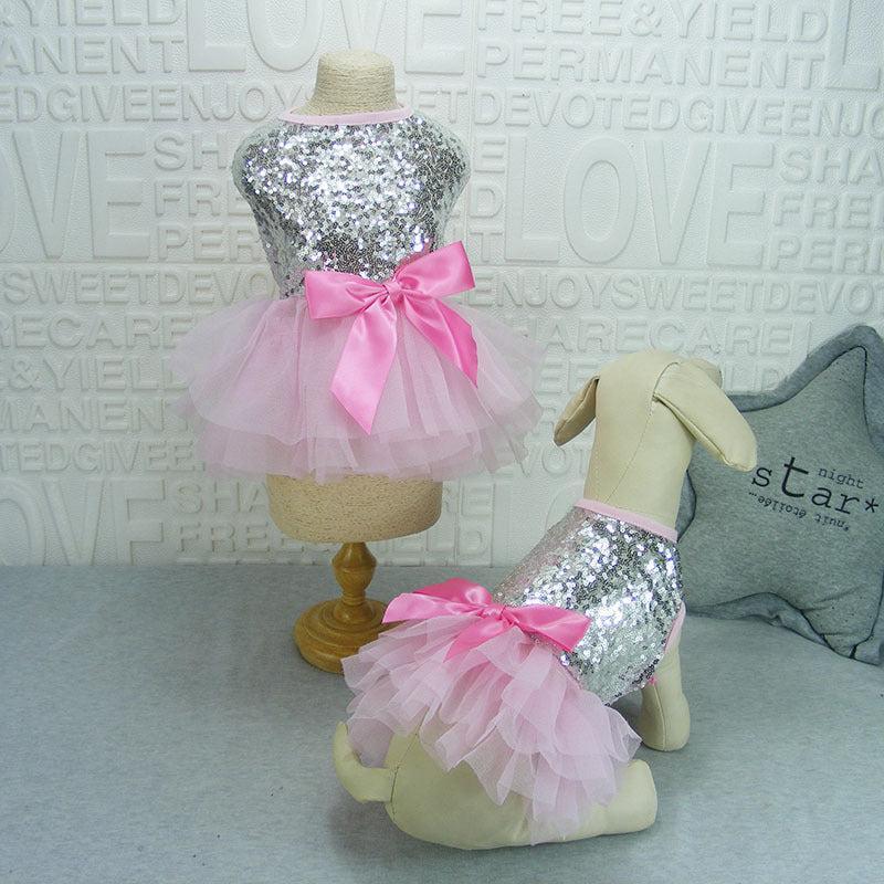 Falda Elegante con Lentejuelas para Mascotas – Glamour y estilo para tu compañero peludo ✨🐾 - EliteMascotas