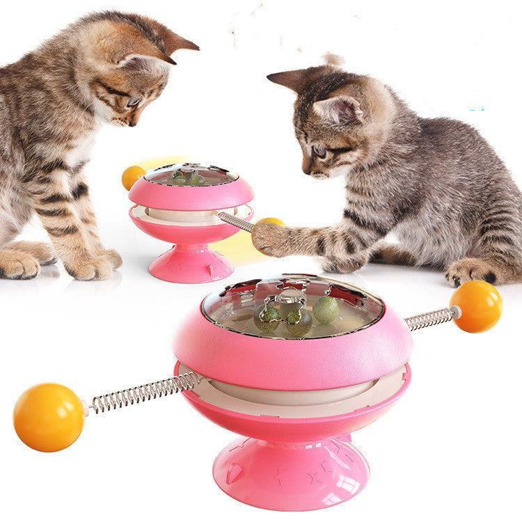 Juguete Giratorio con Catnip para Gatos – Diversión infinita y ejercicio inteligente 🐾🪶🌿 - EliteMascotas