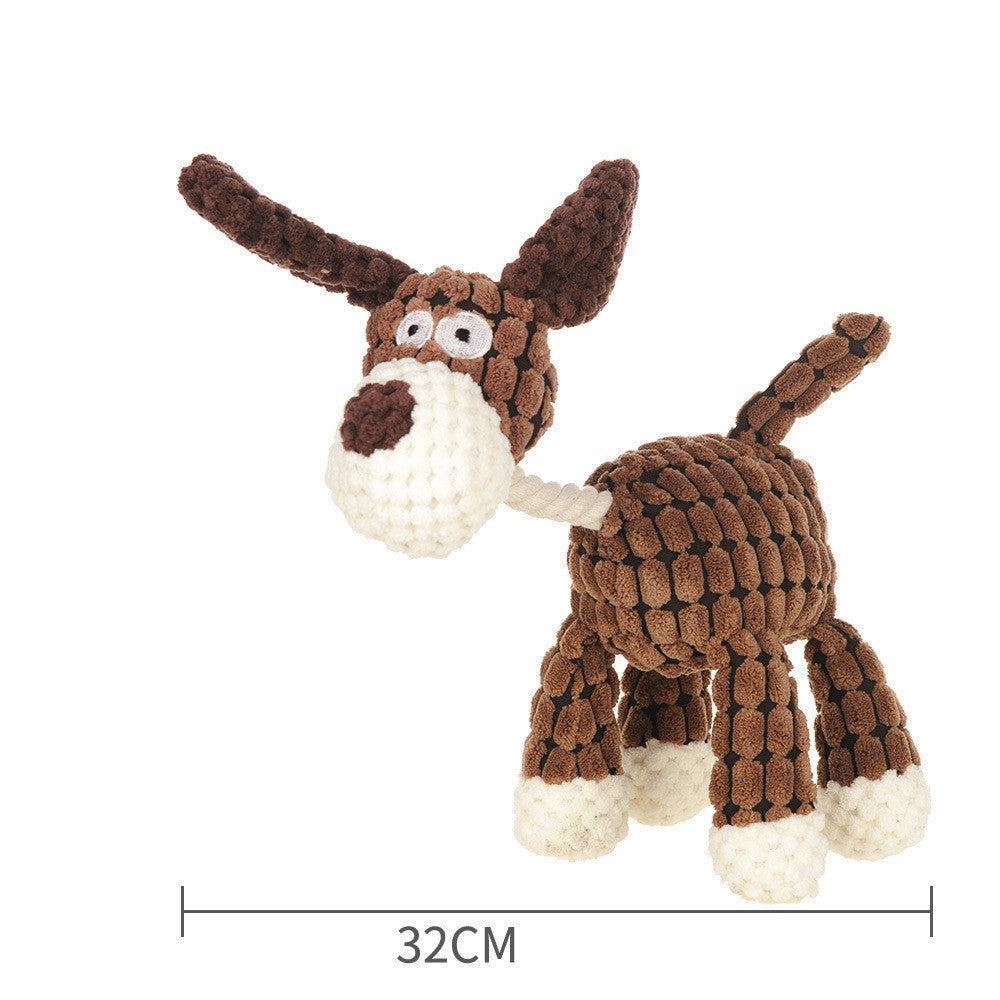 Juguete Mordedor Felpa Sonora Para Mascotas Activas – Diversión, calma y bienestar en cada mordisco 🐾🦴✨ - EliteMascotas