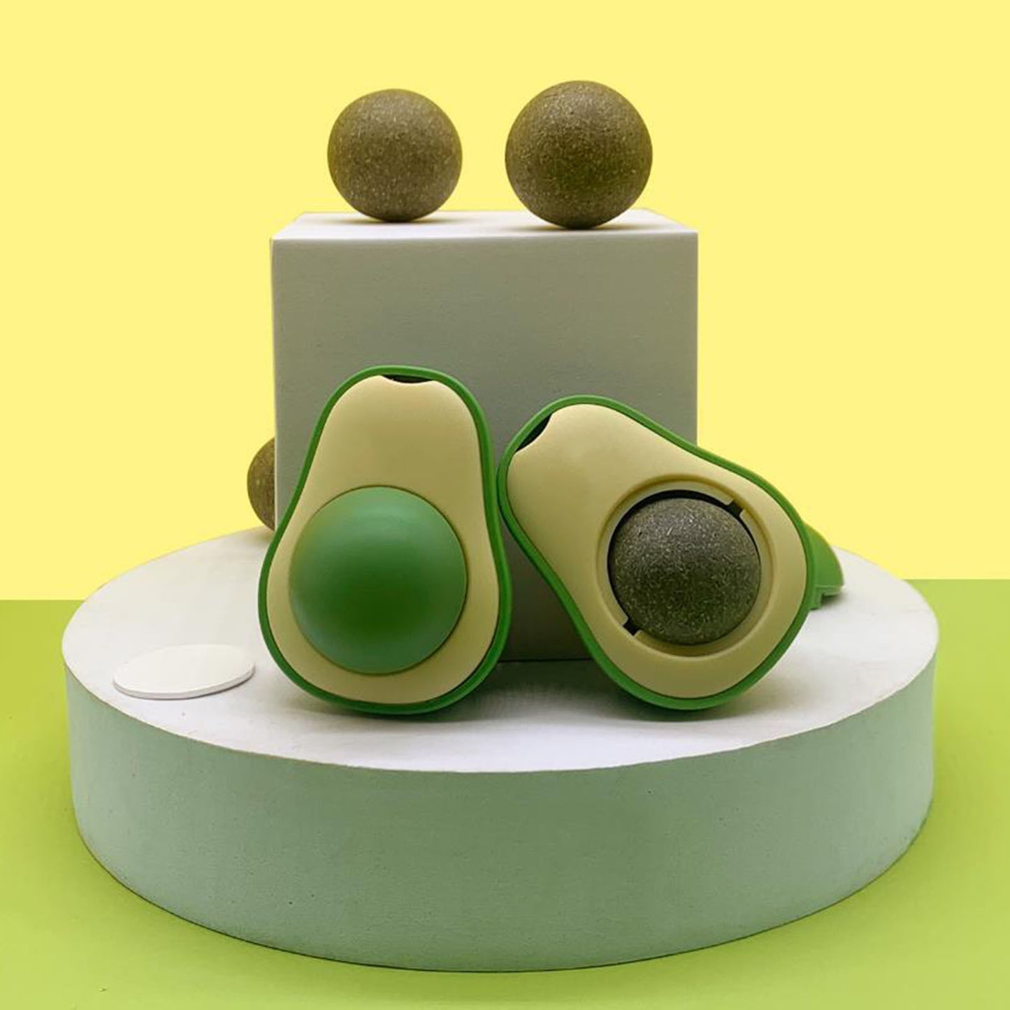 🌿 Juguete de Catnip en Forma de Aguacate para Gatos – Diversión Irresistible y Saludable para tu Felino 🥑🐱✨ - EliteMascotas