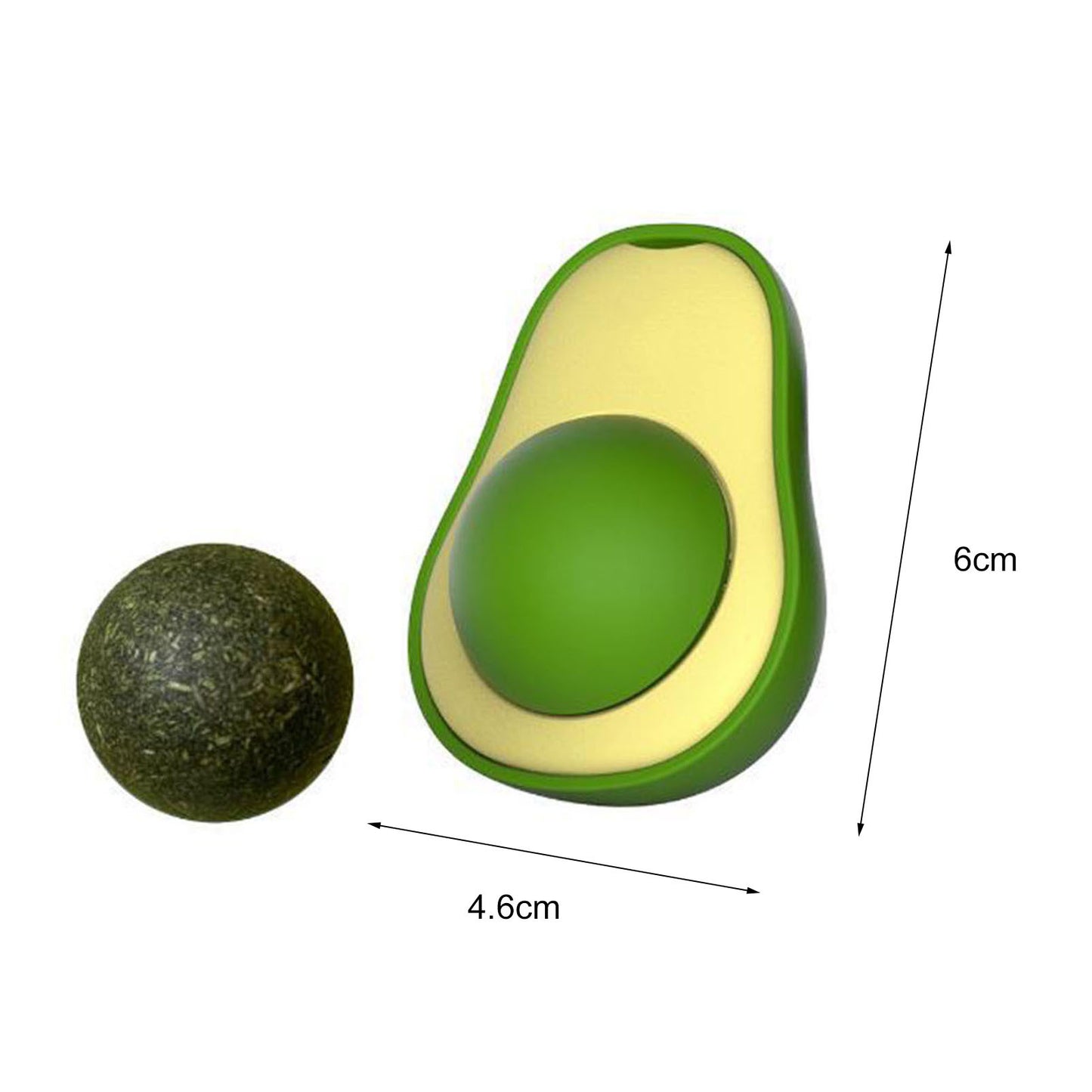 🌿 Juguete de Catnip en Forma de Aguacate para Gatos – Diversión Irresistible y Saludable para tu Felino 🥑🐱✨ - EliteMascotas