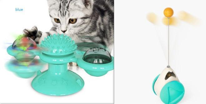 Molino Giratorio Multifunción para Gatos Felices – Diversión, salud y juego en cada giro 🐾🧠🪶 - EliteMascotas