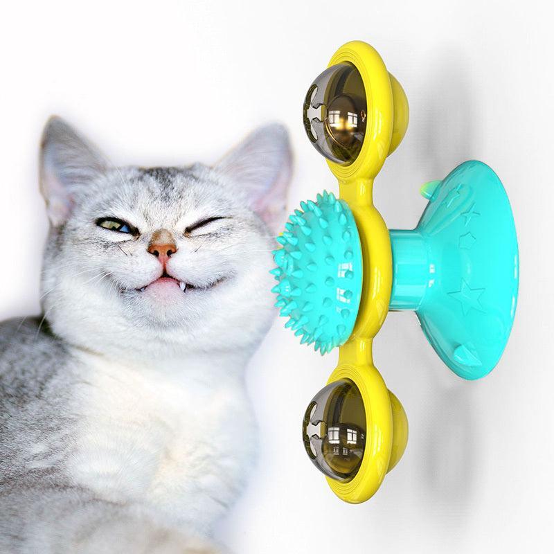 Molino Giratorio Multifunción para Gatos Felices – Diversión, salud y juego en cada giro 🐾🧠🪶 - EliteMascotas