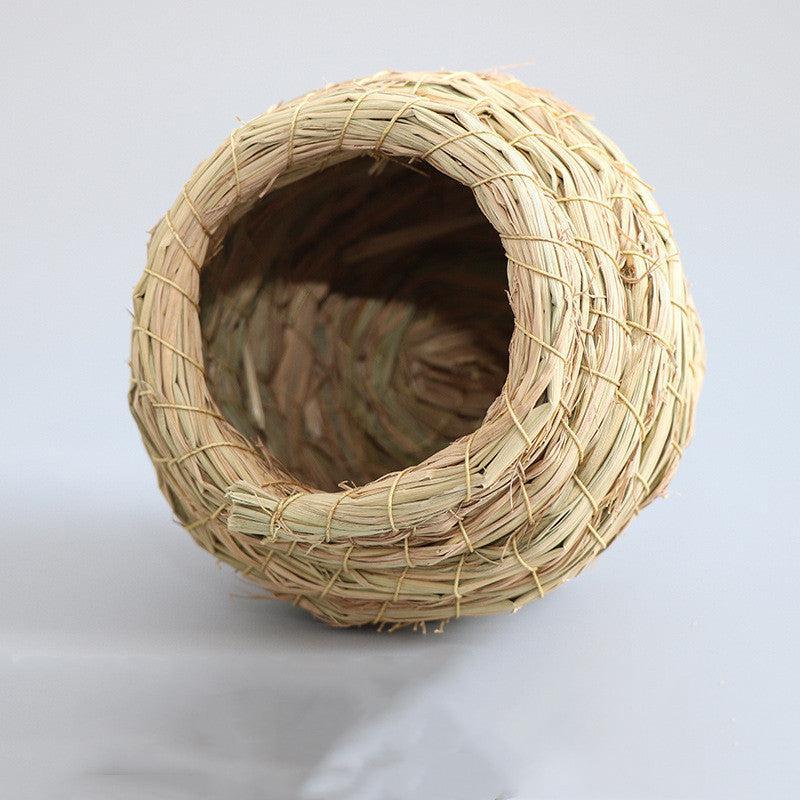 🌿 Nido de Paja Cálido para Aves – Refugio Natural, Seguro y Acogedor para Pájaros y Pequeños Animales 🐦🍃