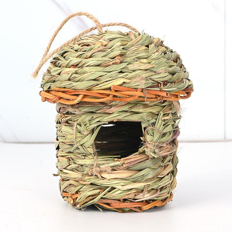 🌿 Nido de Paja Creativo para Aves – Refugio Natural y Artesanal para Pájaros Pequeños y Medianos 🐦🍃 - EliteMascotas