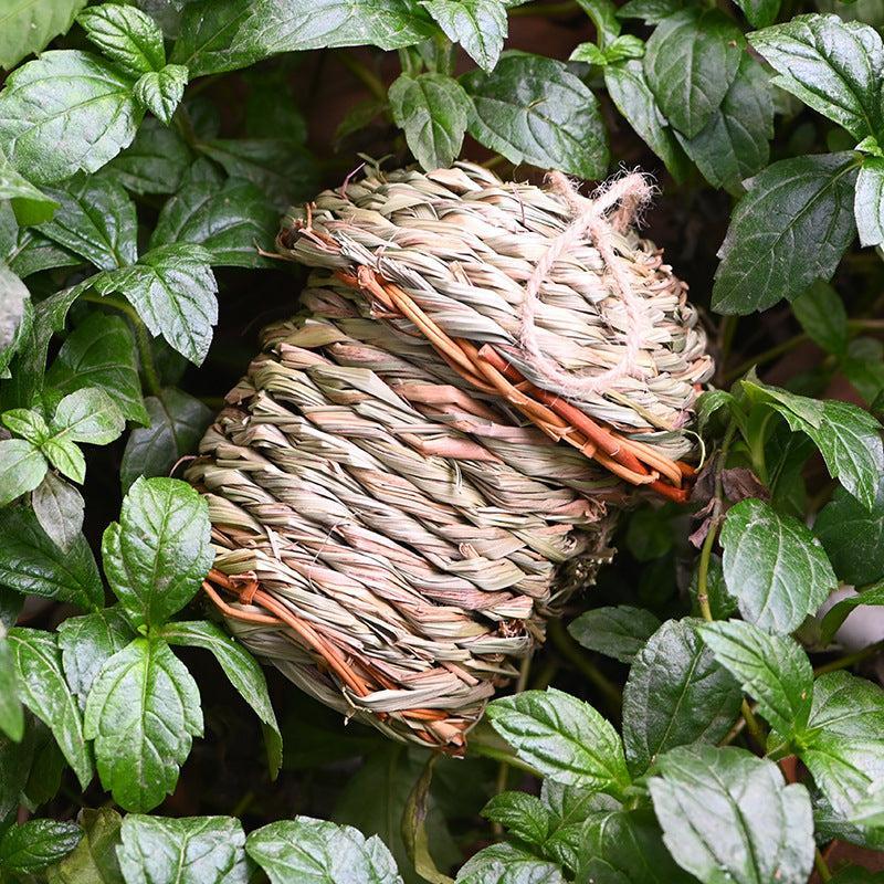 🌿 Nido de Paja Creativo para Aves – Refugio Natural y Artesanal para Pájaros Pequeños y Medianos 🐦🍃 - EliteMascotas