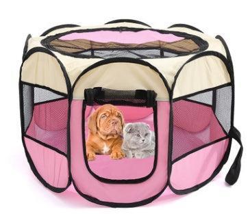 🌿 Parque Plegable Impermeable para Perros y Gatos – Seguridad y Comodidad en Cualquier Lugar 🐾🏕️☀️ - EliteMascotas