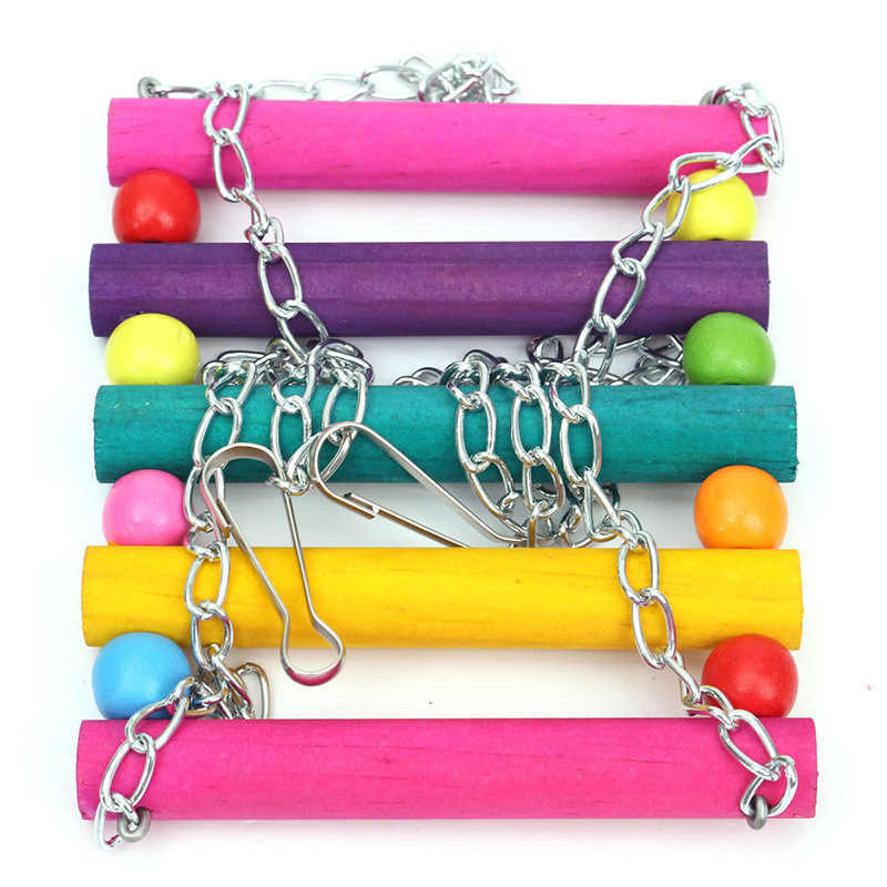 🌿 Puente Colgante Colorido con Columpio Peonía – Diversión, Color y Movimiento para Aves Pequeñas y Medianas 🦜🌸🌈 - EliteMascotas