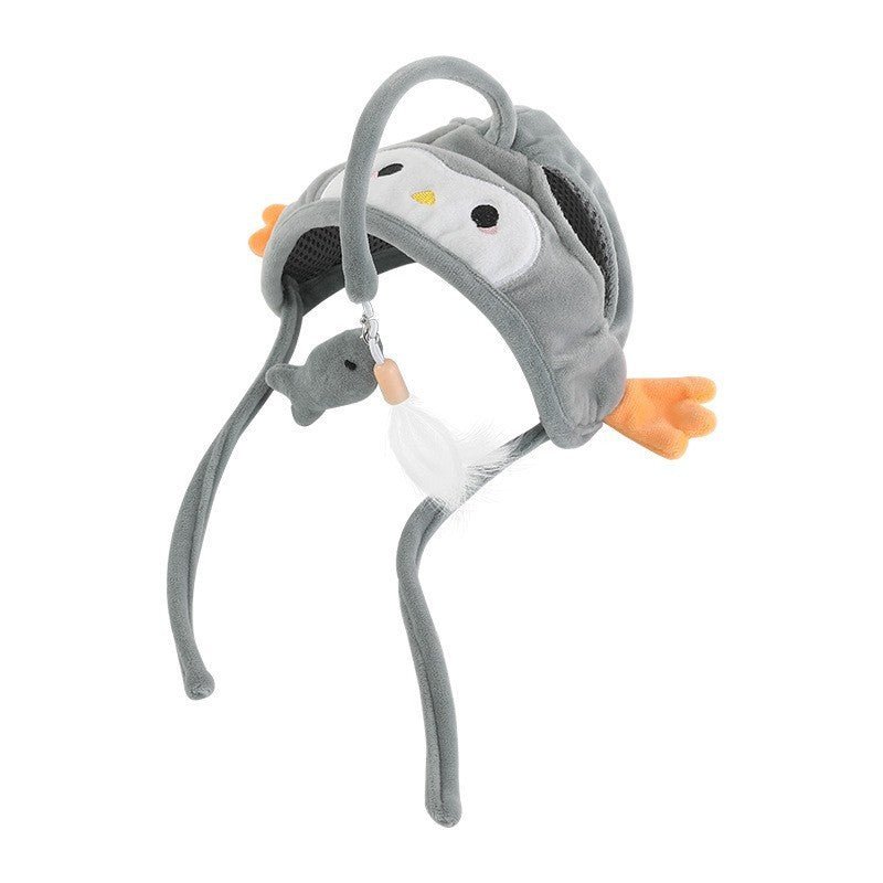 Sombrero Interactivo Ajustable con Pluma para Gatos – Diversión, estilo y ejercicio en un solo accesorio 🐾🎩🪶 - EliteMascotas