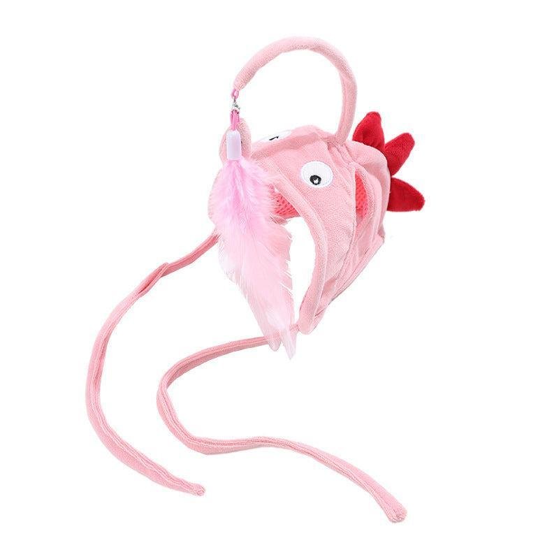 Sombrero Interactivo Ajustable con Pluma para Gatos – Diversión, estilo y ejercicio en un solo accesorio 🐾🎩🪶 - EliteMascotas