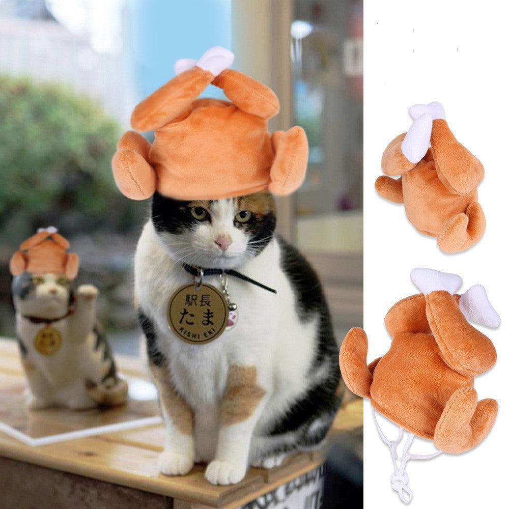 🌿Sombrero para Mascotas con Pelo Rizado - Divertido para Gatos 🐱🎩✨ – ¡Dale a tu gato un look inolvidable! - EliteMascotas