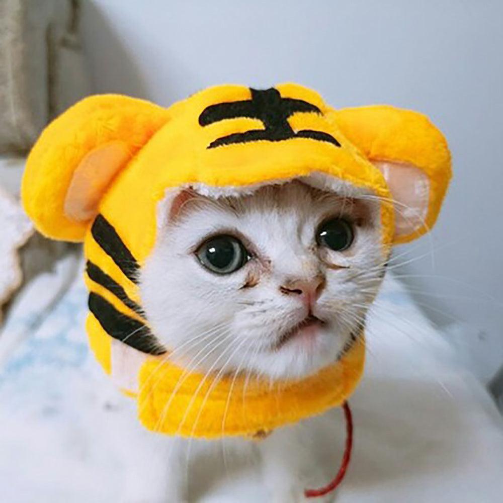 🌿Sombrero para Mascotas con Pelo Rizado - Divertido para Gatos 🐱🎩✨ – ¡Dale a tu gato un look inolvidable! - EliteMascotas