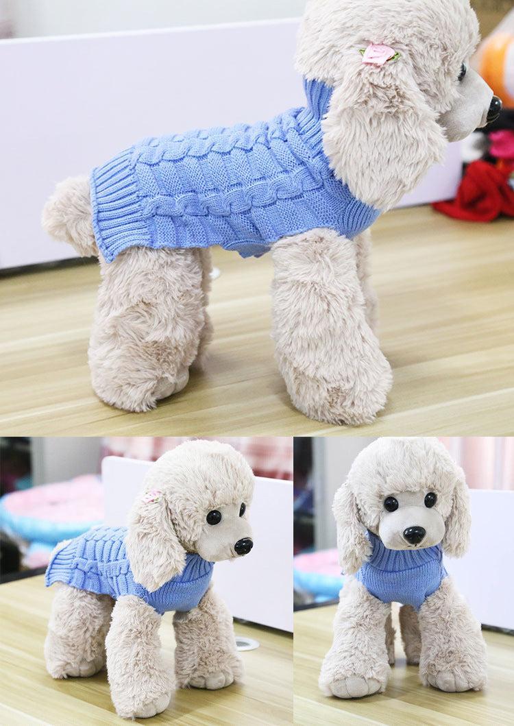 Suéter de Cachemira con Cuerda Retorcida para Mascotas: Estilo y Calidez 🧣🐾 - EliteMascotas