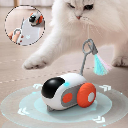 Auto Juguete Remoto Interactivo para Gatos – Diversión inteligente para mentes curiosas 🐾🚗🧠