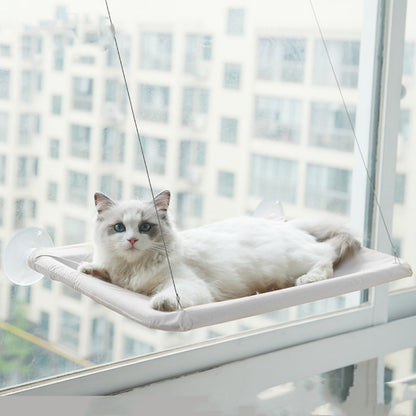 Hamaca de lujo para gatos con ventana: cómodo posadero con ventosas para gatos de interior