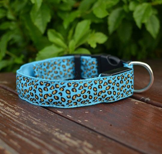 Collar LED de Leopardo para Seguridad Nocturna 🐾🌙