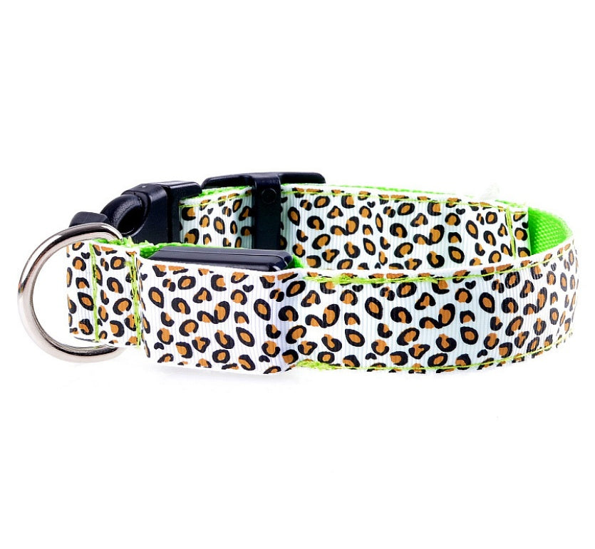 Collar LED de Leopardo para Seguridad Nocturna 🐾🌙