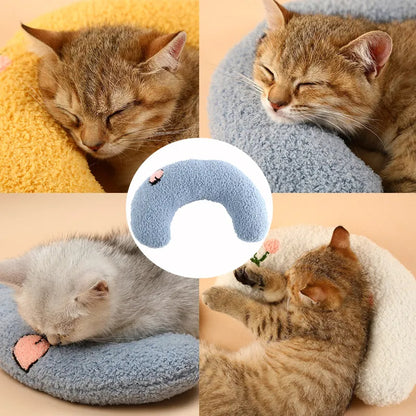 Almohada Suave en U para Gatos y Perros Pequeños – Confort y apoyo para un descanso saludable 🐾💤