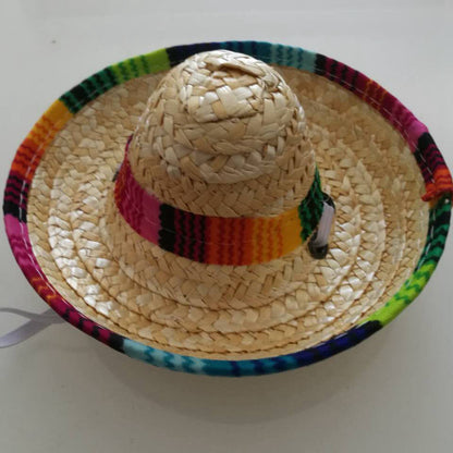 Sombrero de Paja Hecho a Mano para Mascotas – ¡Estilo y frescura para tu peludo! 🌞🐾