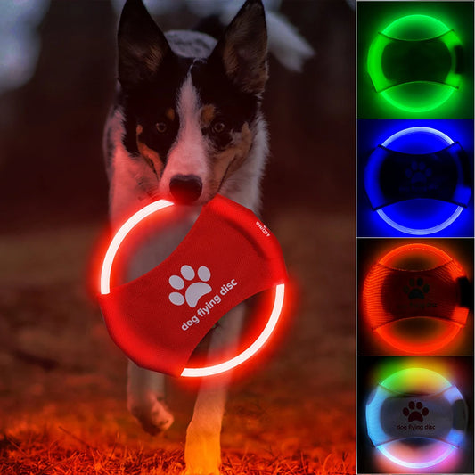 Disco Volador LED Recargable para Mascotas Activas – Diversión brillante y saludable para tu perro 🐶✨🌙