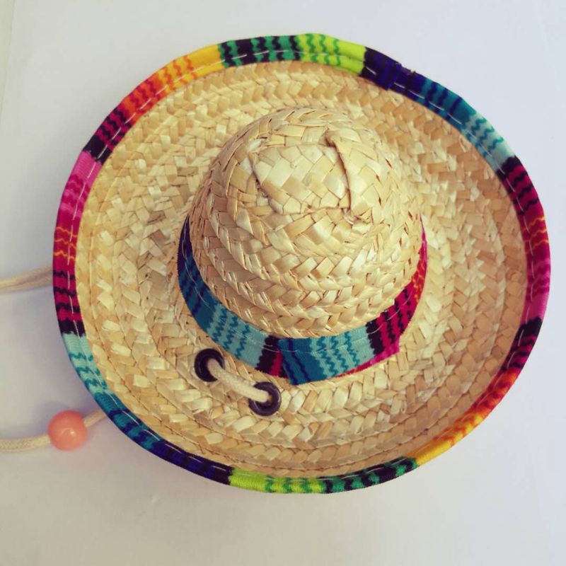 Sombrero de Paja Hecho a Mano para Mascotas – ¡Estilo y frescura para tu peludo! 🌞🐾