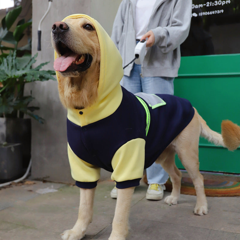 Suéter Polar Con Bolsillo: Perros Grandes Abrigados – Calor y Comodidad en Climas Fríos 🐕❄️