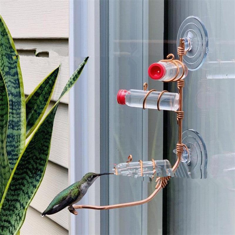 🌿 Alimentador y Bebedero para Aves – Comedero y Fuente de Agua 2 en 1 para Jardín, Terraza y Ventana 🐦🌿