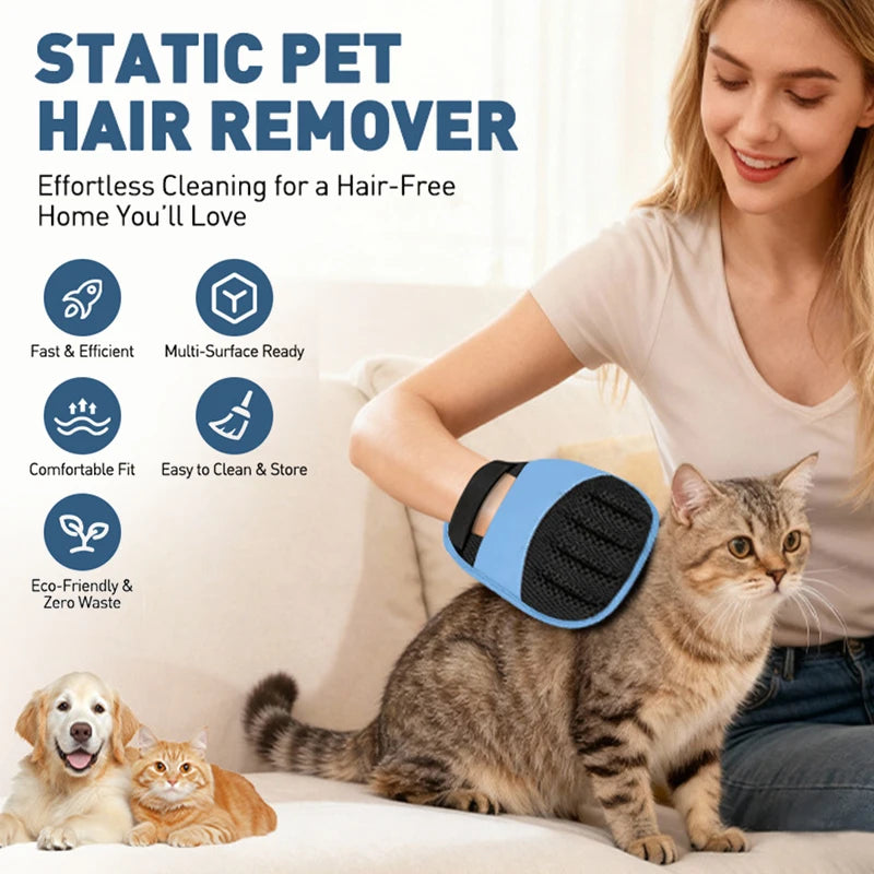 2026 Eco‑Premium Pet Hair Removal Glove – New Static Upgrade Edition | Gentle, Reusable & Loved by Pets 💙