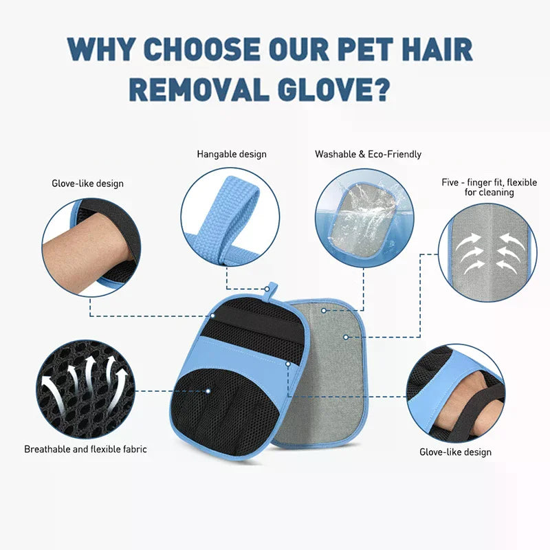 2026 Eco‑Premium Pet Hair Removal Glove – New Static Upgrade Edition | Gentle, Reusable & Loved by Pets 💙
