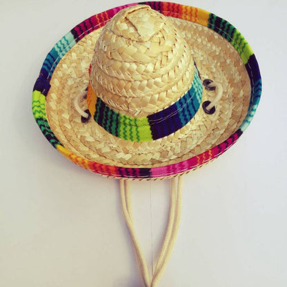 Sombrero de Paja Hecho a Mano para Mascotas – ¡Estilo y frescura para tu peludo! 🌞🐾