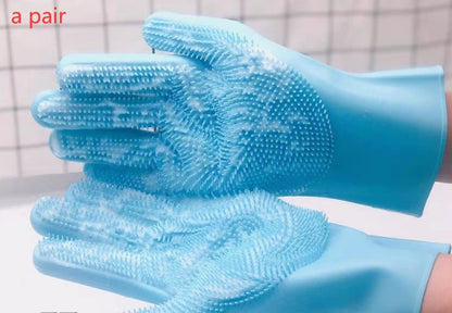 Silicone Pet Grooming Glove™ 🐾 Gentle Deshedding & Massage Brush for Dogs & Cats