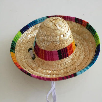 Sombrero de Paja Hecho a Mano para Mascotas – ¡Estilo y frescura para tu peludo! 🌞🐾