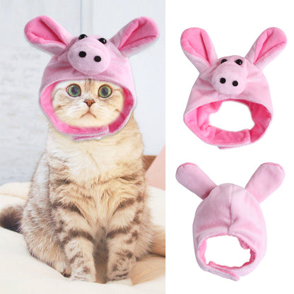 Sombrero para Mascotas con Pelo Rizado - Divertido para Gatos 🐱🎩✨ – ¡Dale a tu gato un look inolvidable!