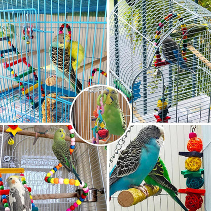 Juguetes para Loros en 7 Piezas – Diversión, salud y bienestar para tu loro 🦜🌿